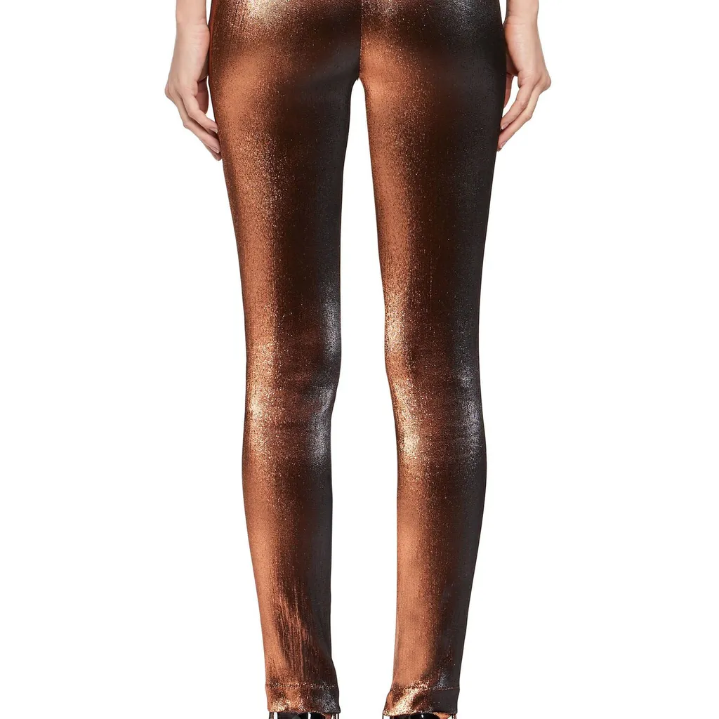 Roberto Cavalli Metallic Stretch Lurex Solid Trousers