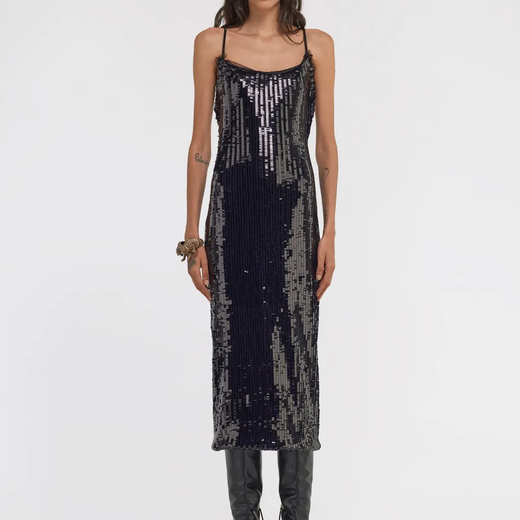 Roberto Cavalli Sequined Midi Dress