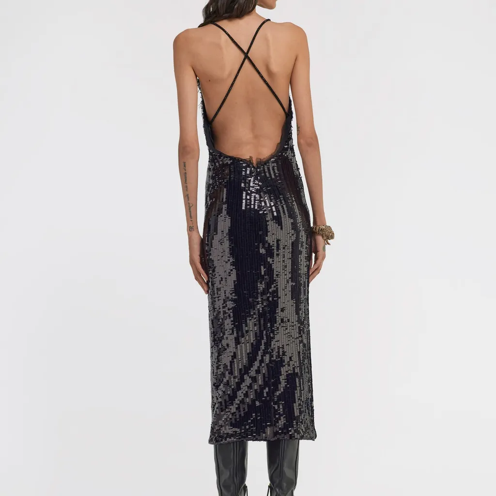 Roberto Cavalli Sequined Midi Dress