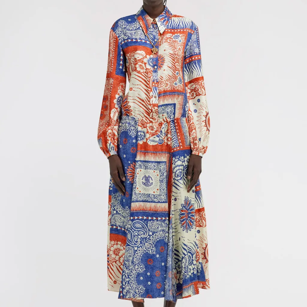Roberto Cavalli Bandana Printed Maxi Dress