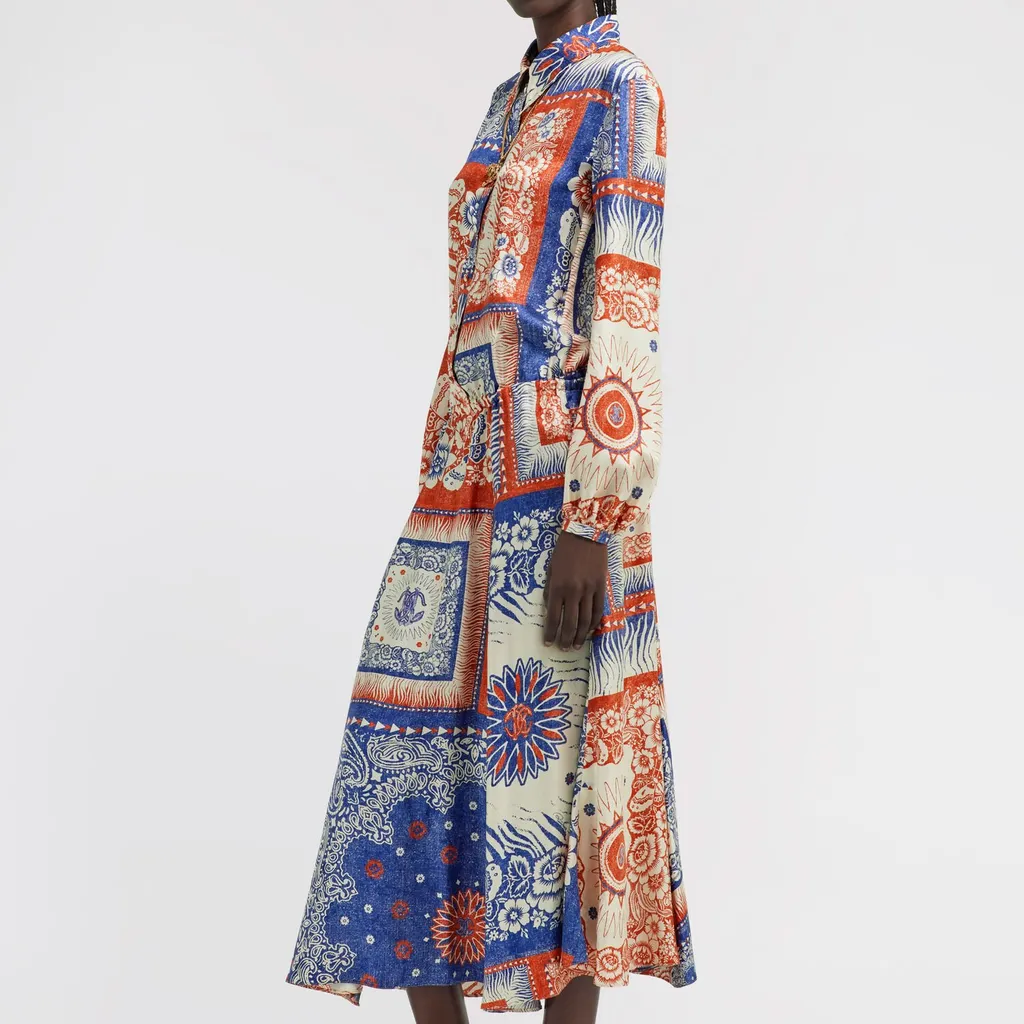 Roberto Cavalli Bandana Printed Maxi Dress
