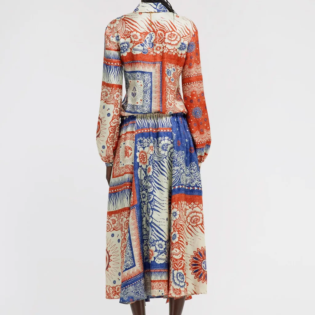 Roberto Cavalli Bandana Printed Maxi Dress