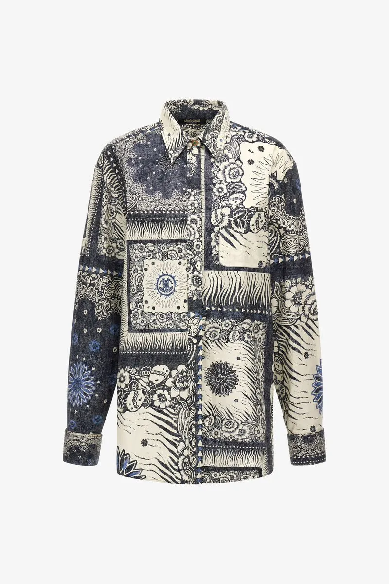 Roberto Cavalli Bandana Printed Dress Shirt