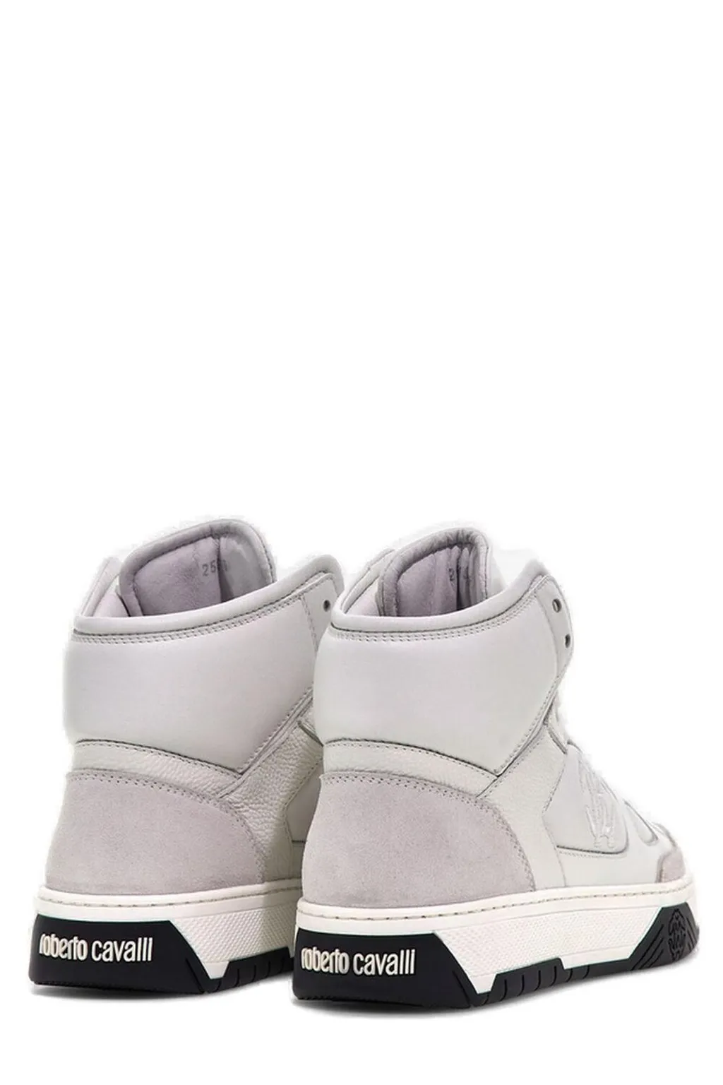 Roberto Cavalli Logo Embroidered High-Top Sneakers