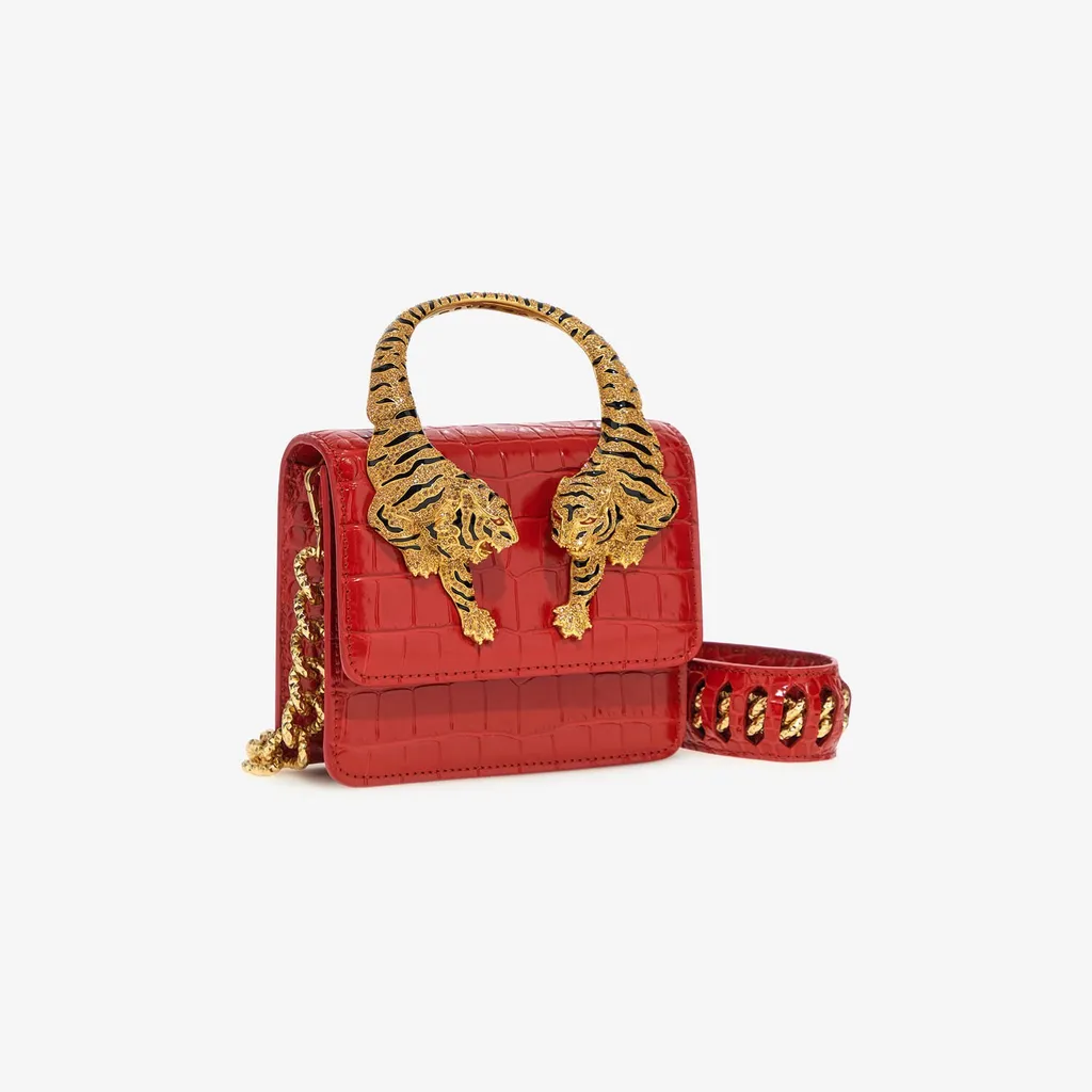 Roberto Cavalli Roar Embellished Small Shoulder Bag