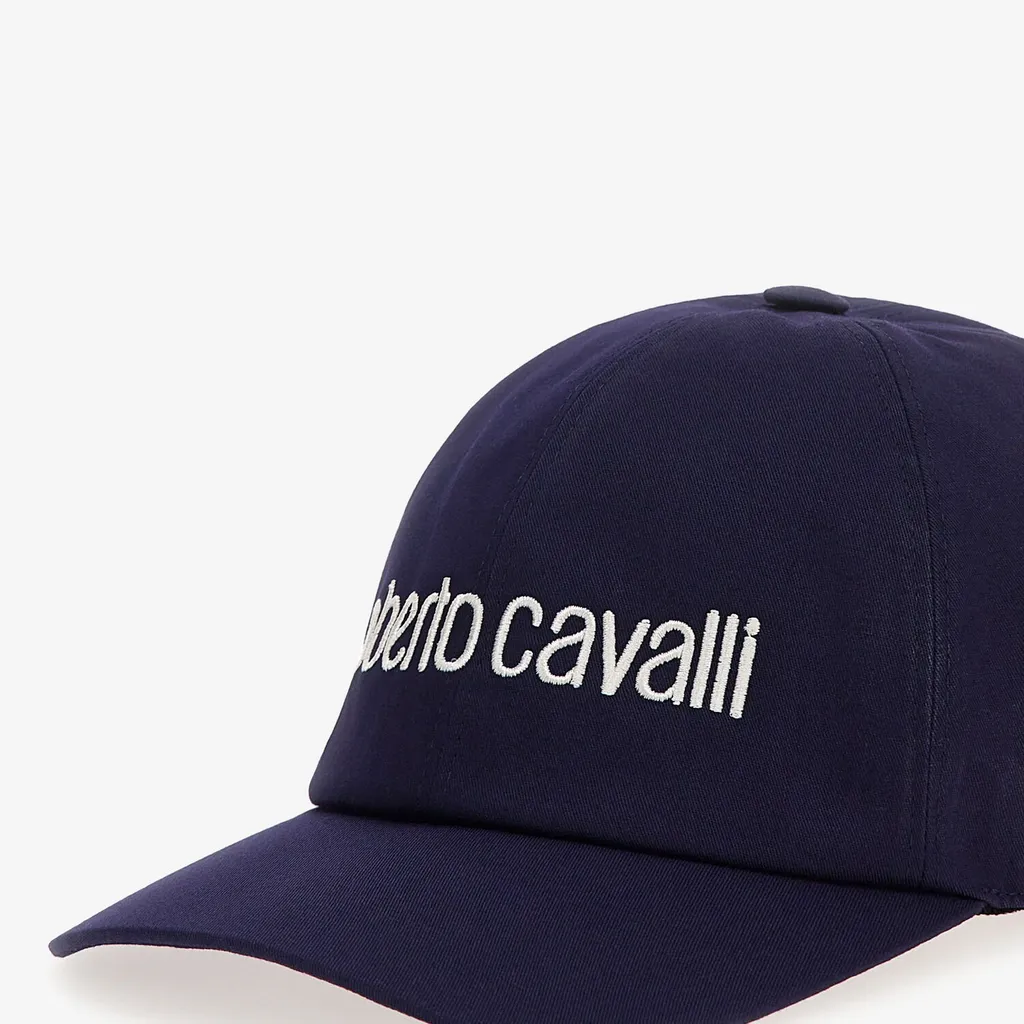 Roberto Cavalli Logo Embroidered Curved Peak Cap