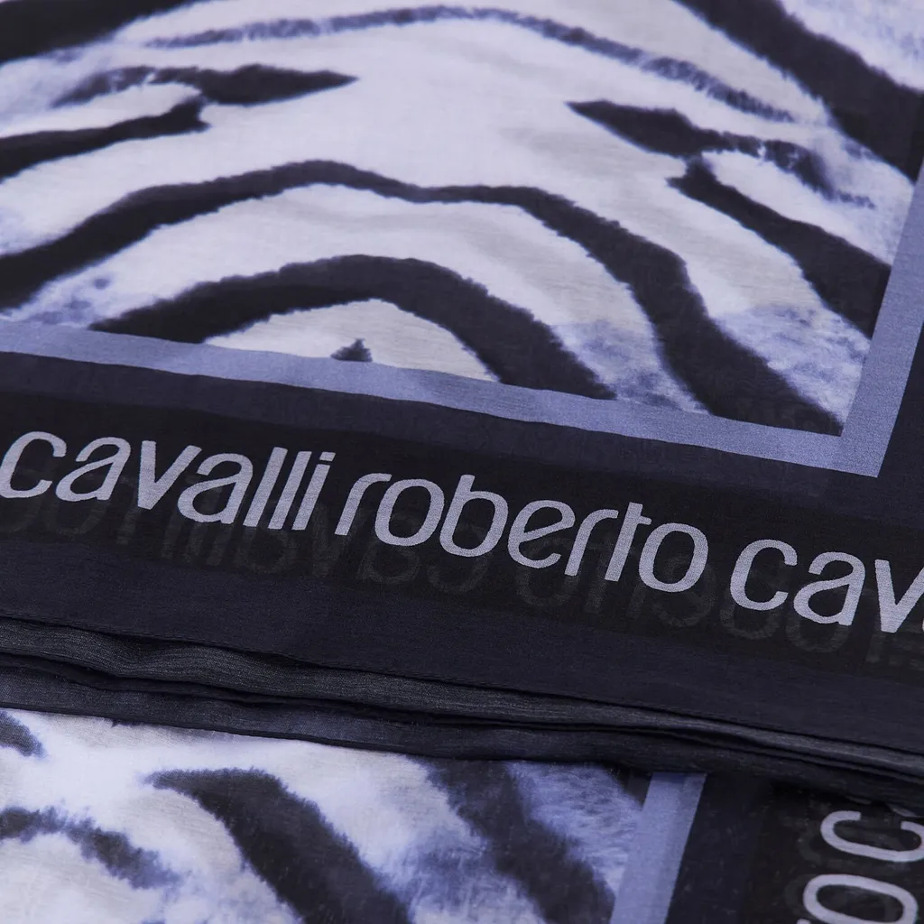Roberto Cavalli Zebra Printed Rectangular Stole