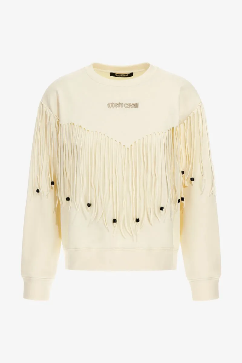 Roberto Cavalli Fringed Sweatshirt