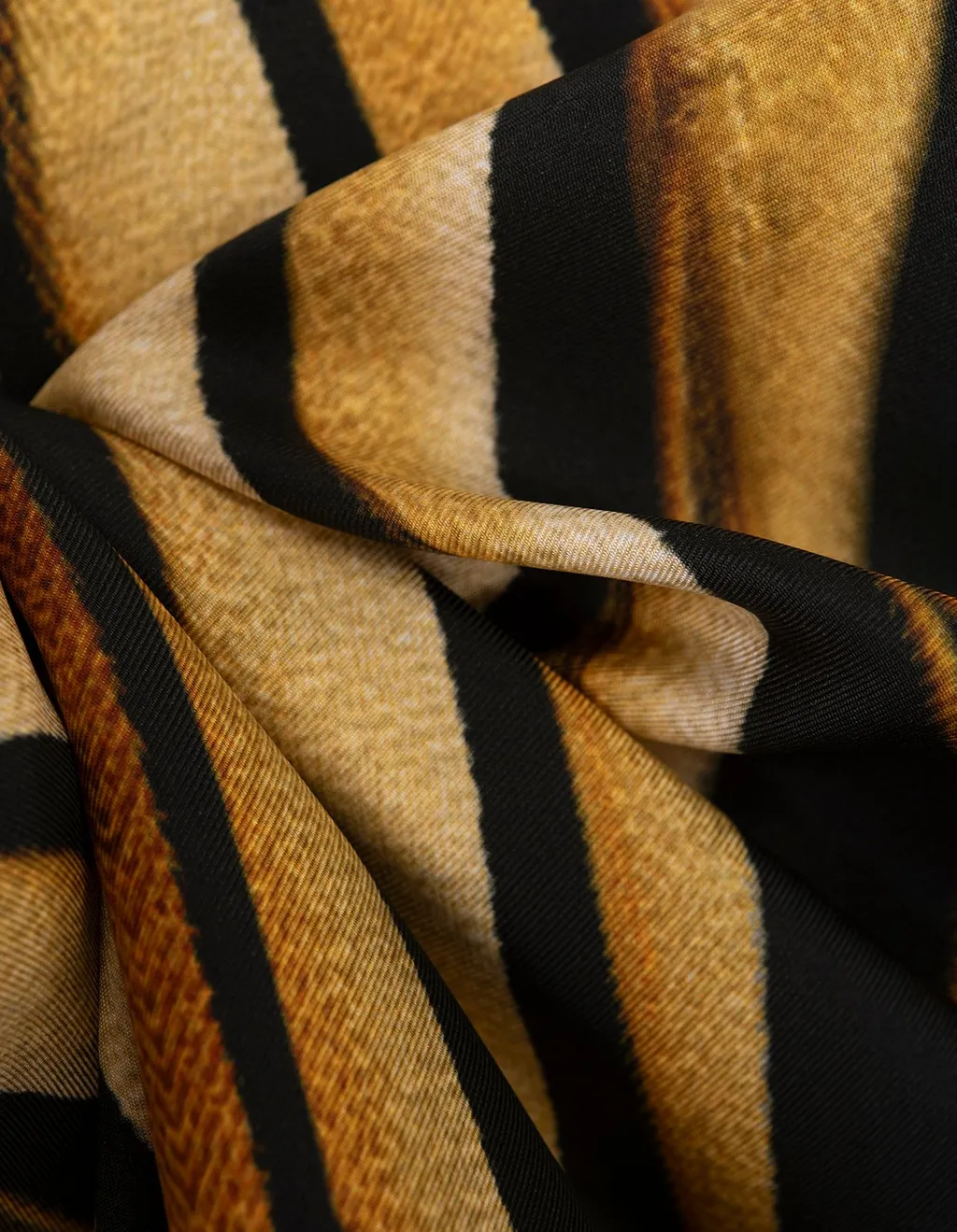 Roberto Cavalli Ray Of Gold Printed Satin Shirt