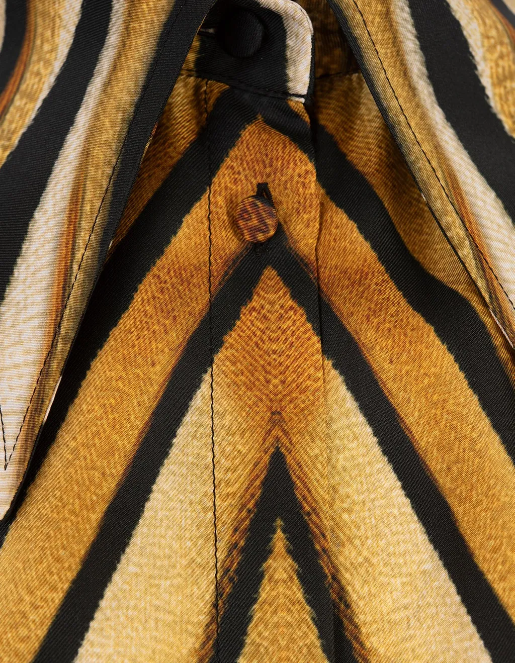 Roberto Cavalli Ray Of Gold Printed Satin Shirt