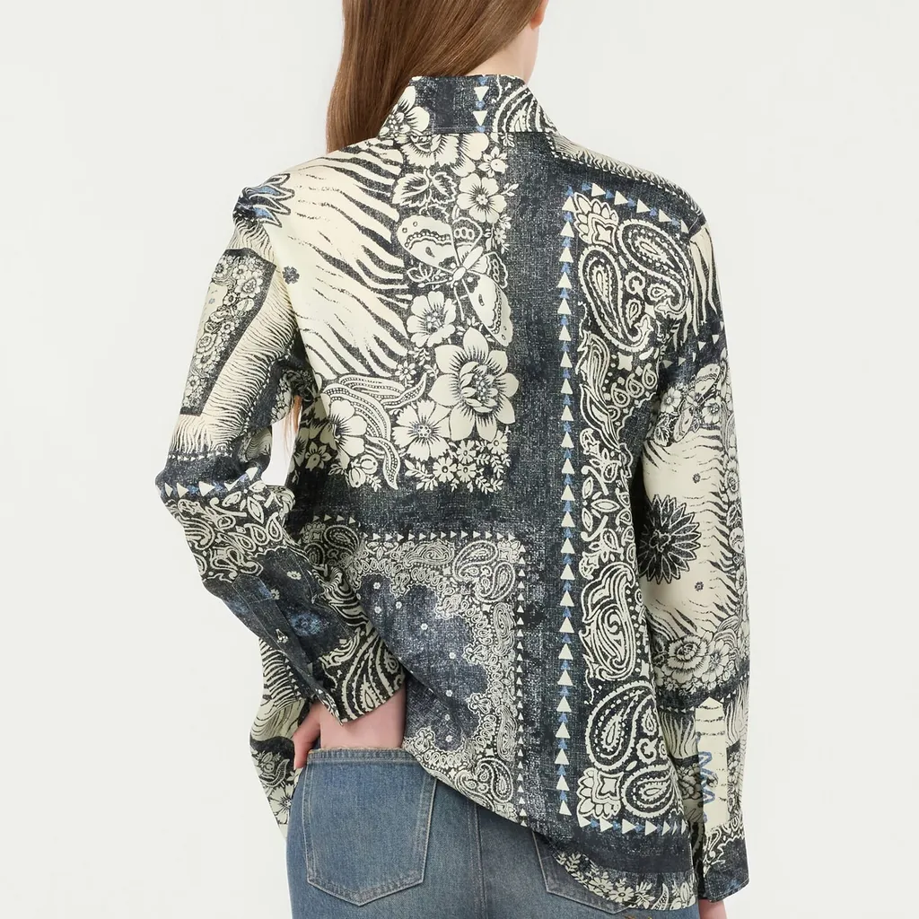 Roberto Cavalli Bandana Printed Blouse