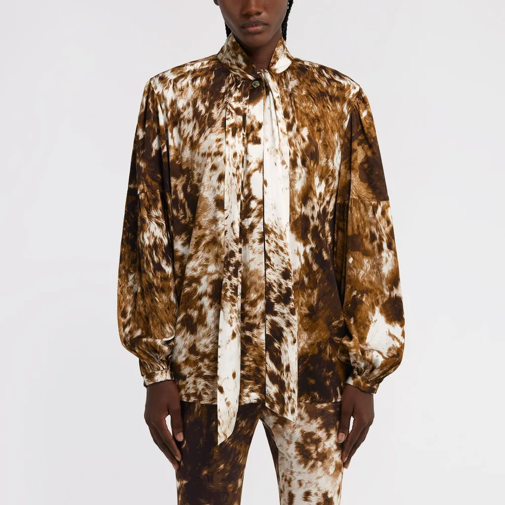 Roberto Cavalli Appaloosa Printed Blouse
