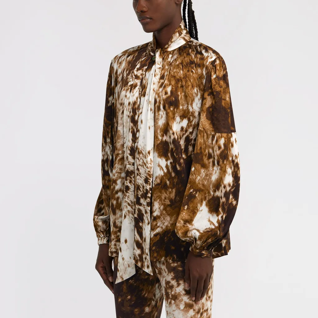 Roberto Cavalli Appaloosa Printed Blouse