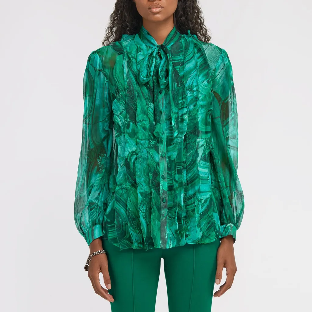Roberto Cavalli Malachite Printed Blouse