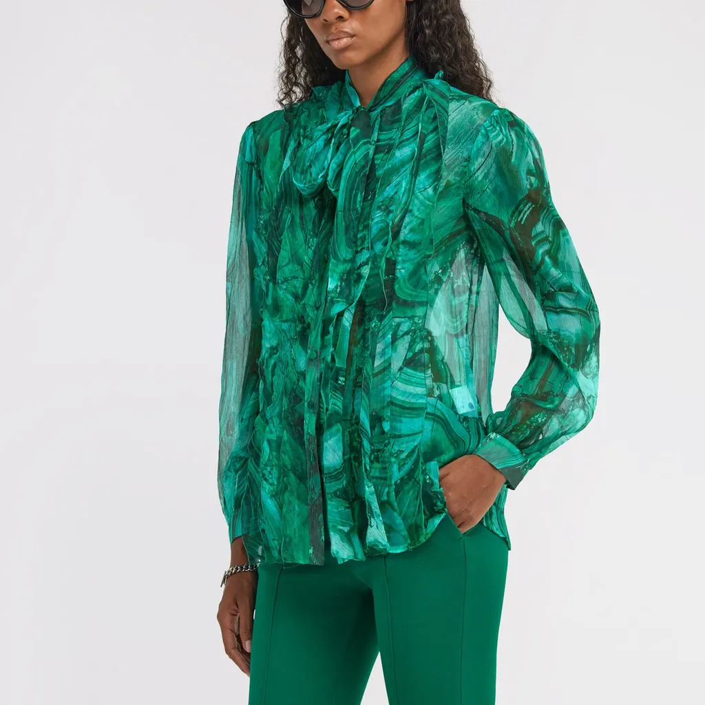 Roberto Cavalli Malachite Printed Blouse