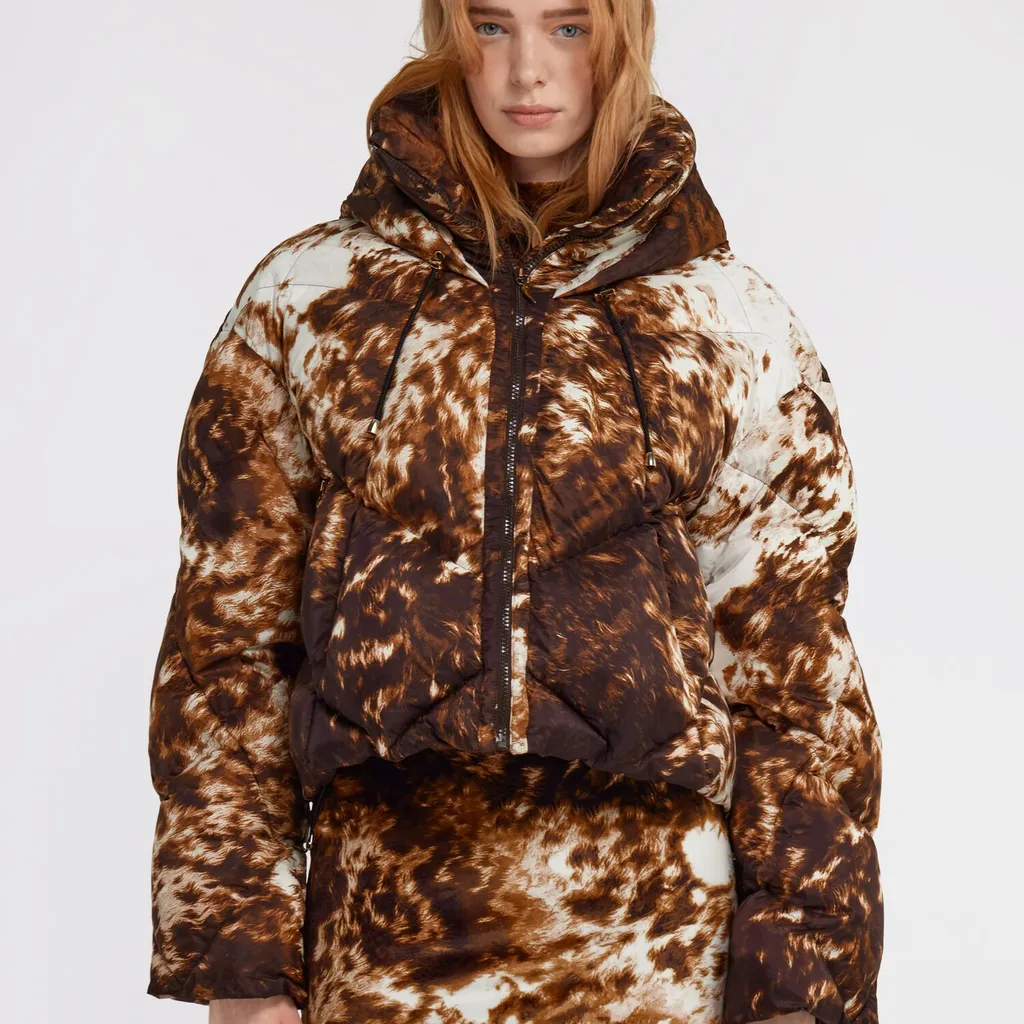 Roberto Cavalli Appaloosa Printed Puffer Jacket