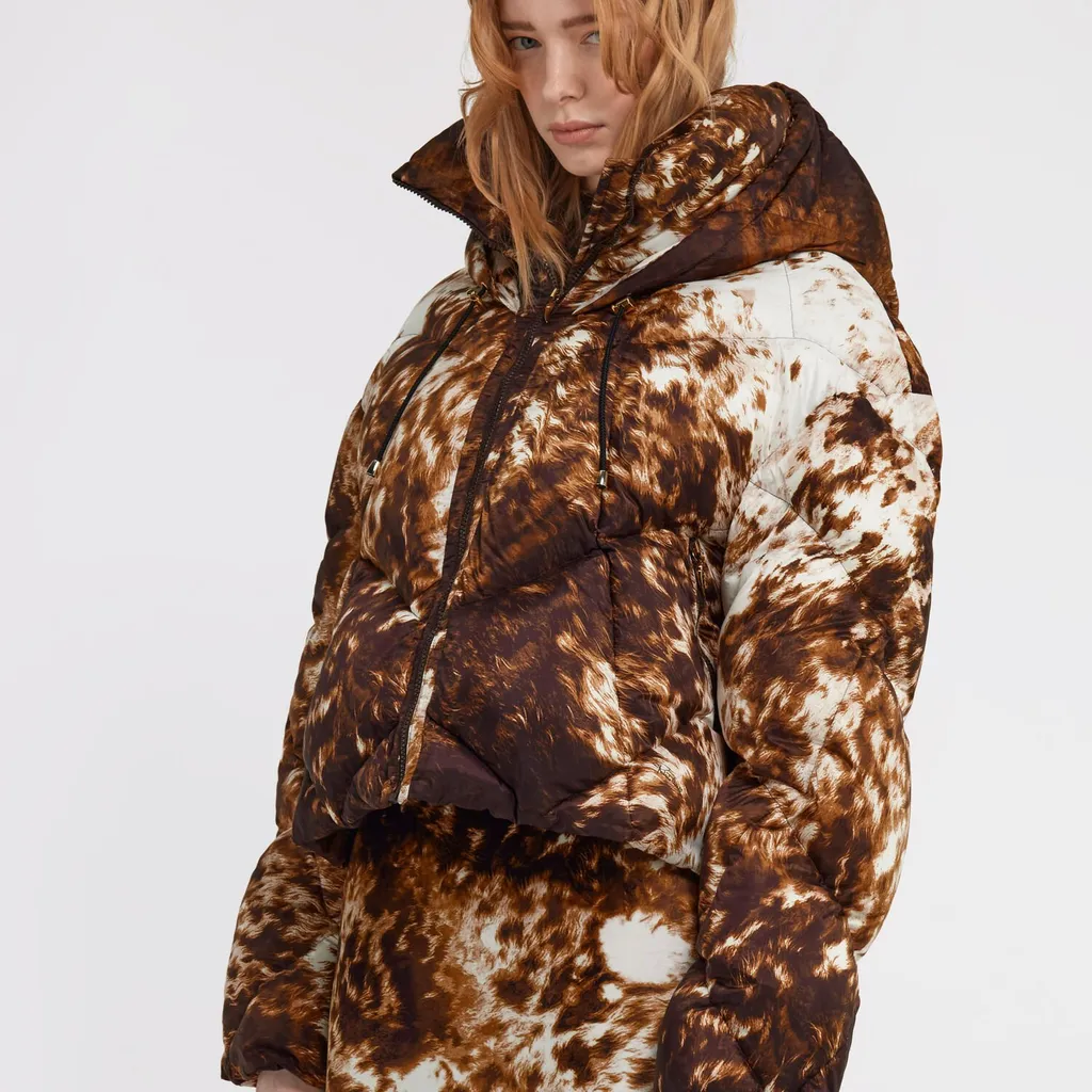 Roberto Cavalli Appaloosa Printed Puffer Jacket