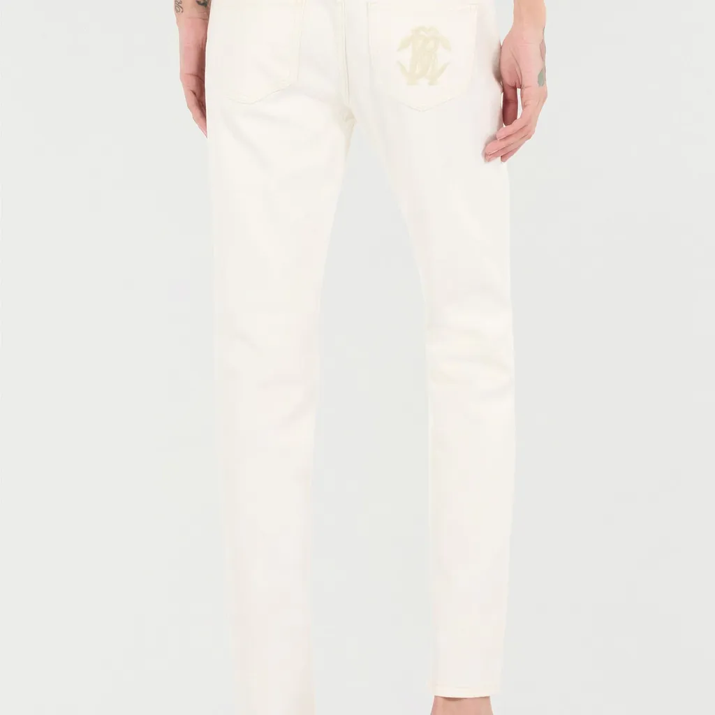 Roberto Cavalli Python-Printed Charm Detailed Pants