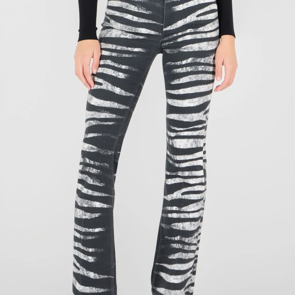Roberto Cavalli Zebra Printed Pants