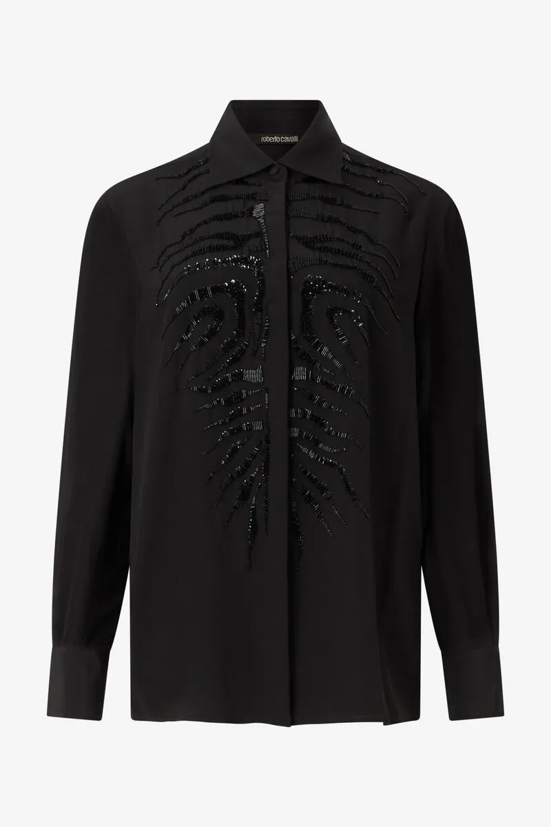 Roberto Cavalli Sequined Tiger Skin Shirt