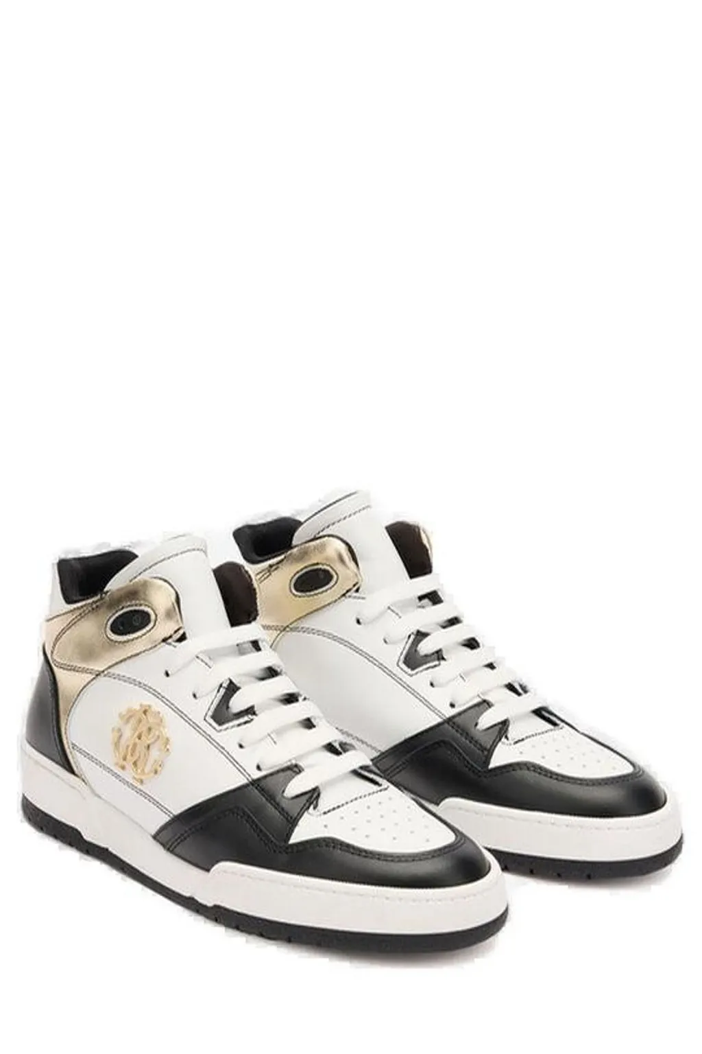 Roberto Cavalli Logo Plaque High-Top Sneakers