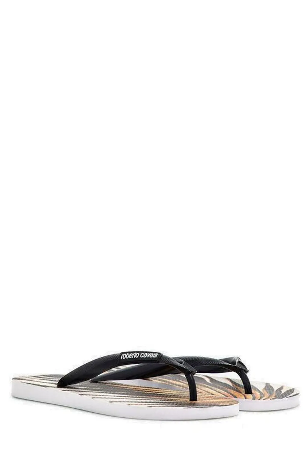 Roberto Cavalli Ray Of Gold Flip Flops