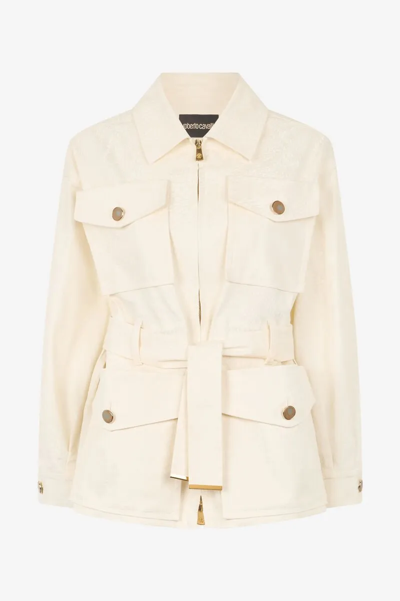 Roberto Cavalli Belt And Python Pattern Jacket