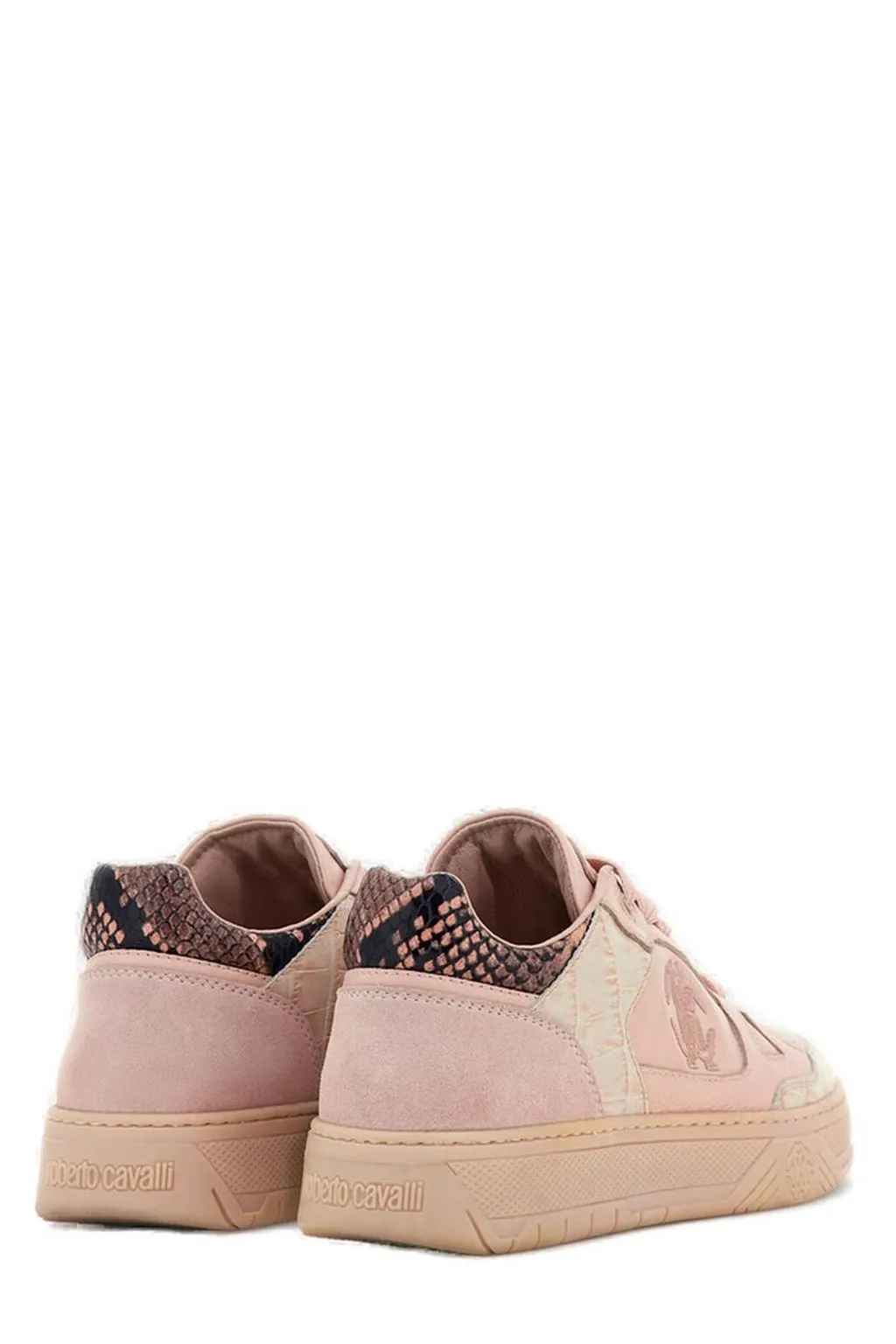 Roberto Cavalli Logo Embroidered Low-Top Sneakers