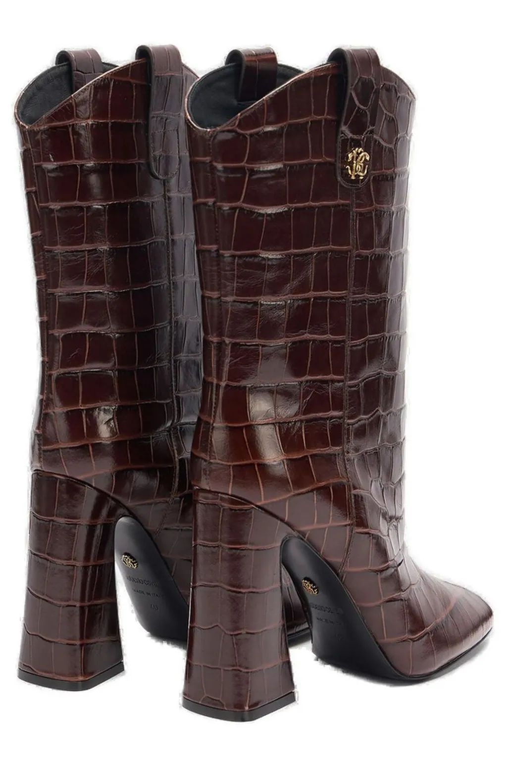Roberto Cavalli Rc Logo Embossed Boots
