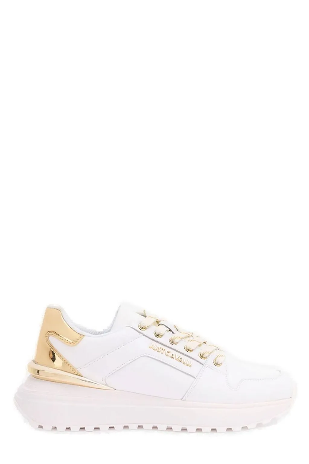 Roberto Cavalli Logo Lettering Lace-Up Sneakers