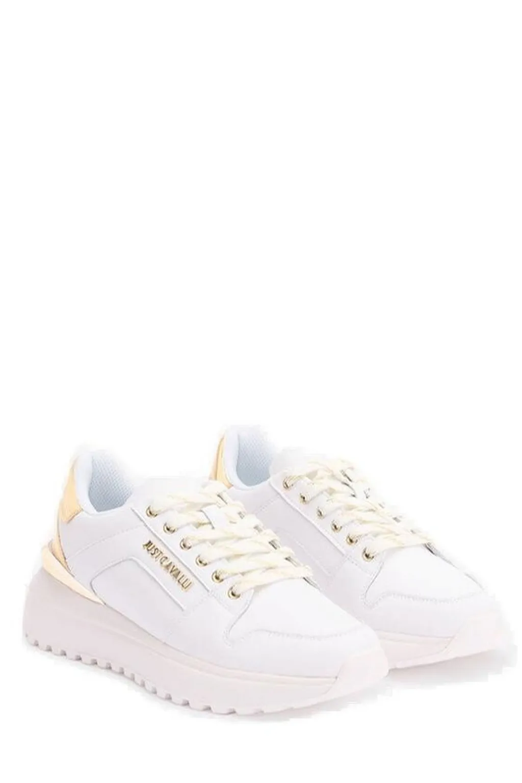 Roberto Cavalli Logo Lettering Lace-Up Sneakers
