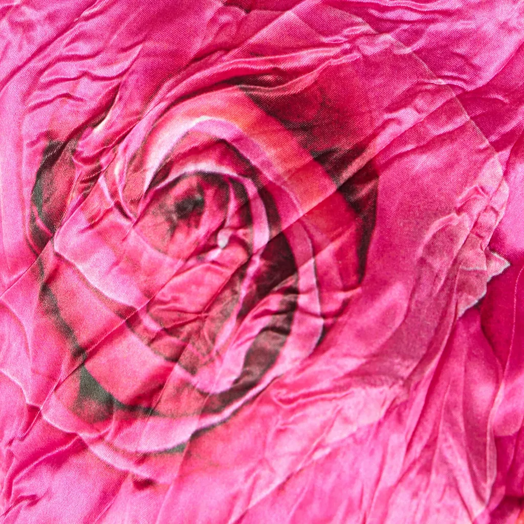 Roberto Cavalli Bejeweled Buttons And Rose Printed Shirt