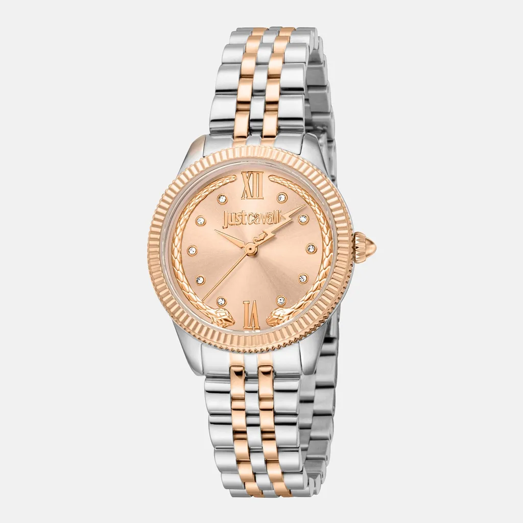 Just Cavalli Embellished Bracelet And Watch Set