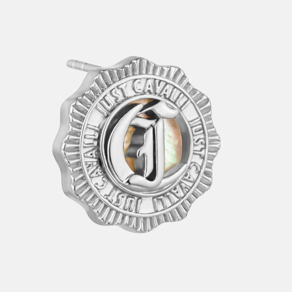 Just Cavalli Logo Engraved Earrings