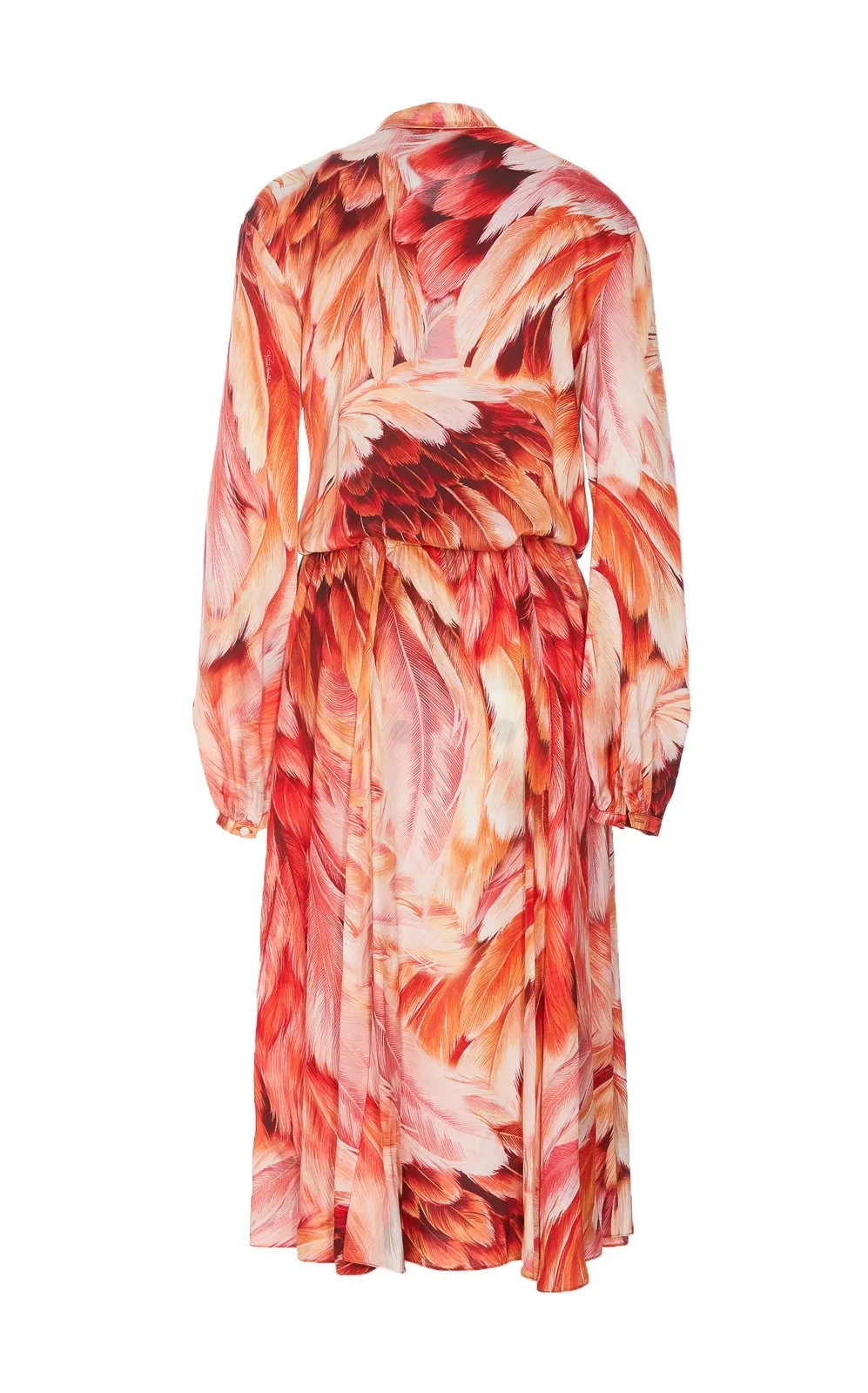 Roberto Cavalli Plumage Print Long Dress