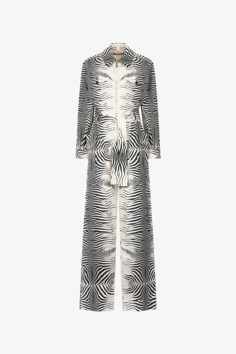 Roberto Cavalli Zebra Print Jumpsuit