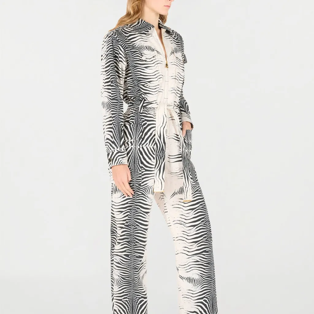 Roberto Cavalli Zebra Print Jumpsuit
