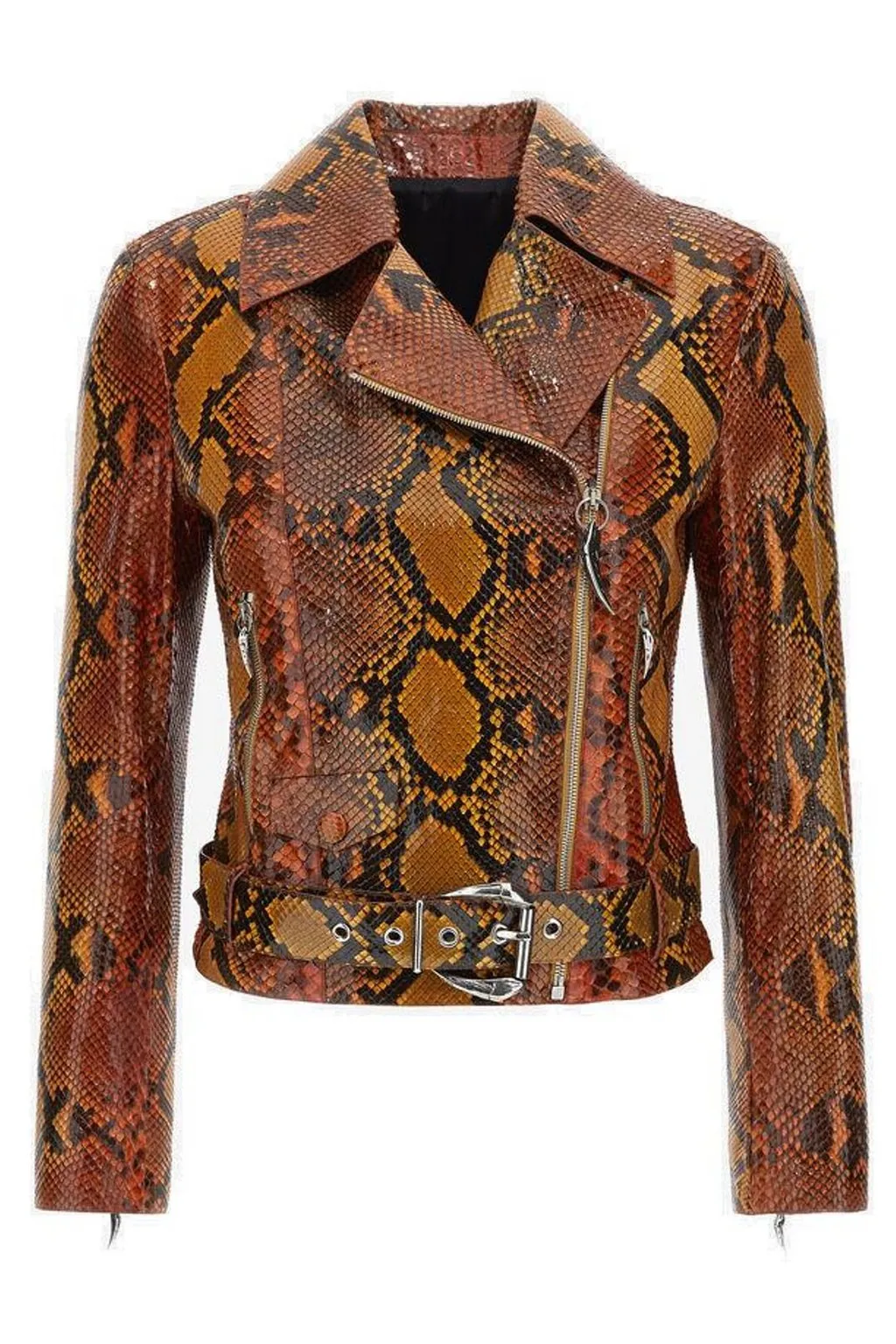 Roberto Cavalli Printed Leather Jacket