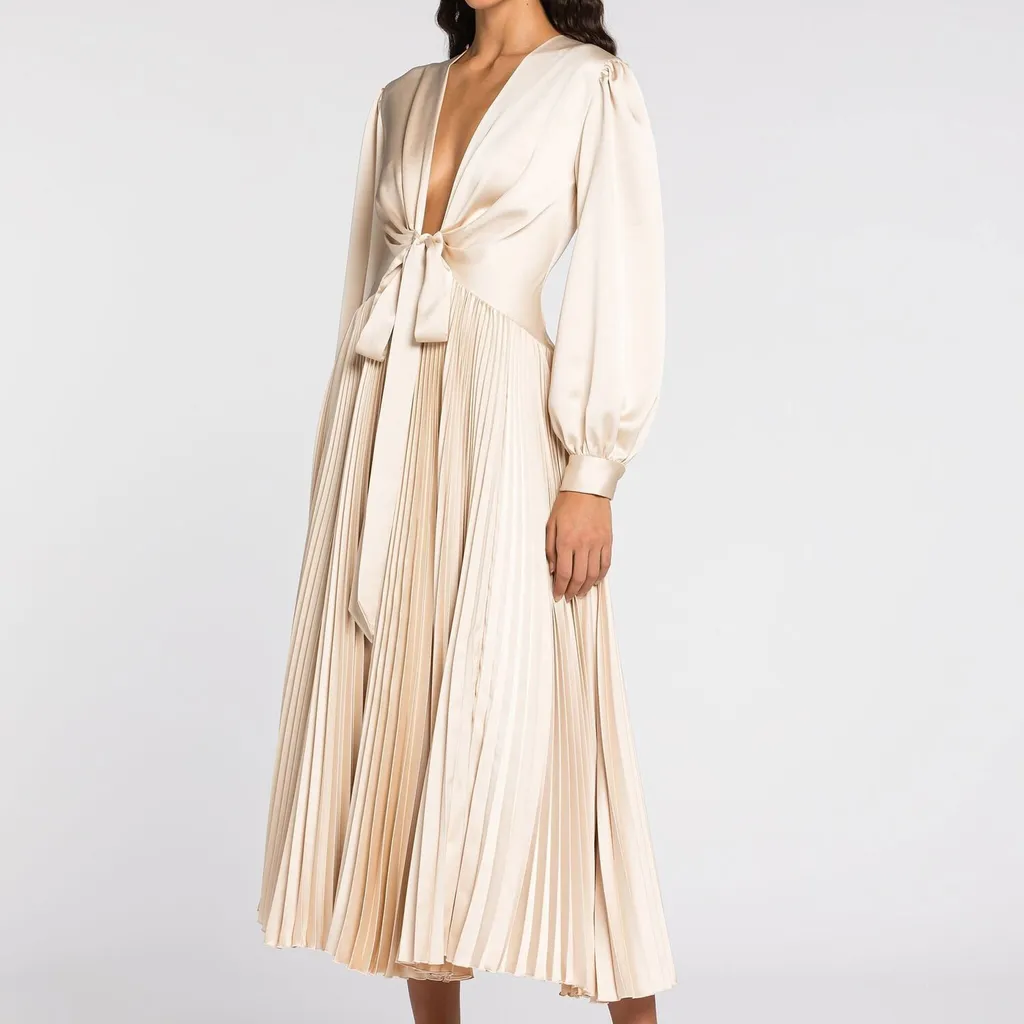Roberto Cavalli Long Sleeve Midi Dress