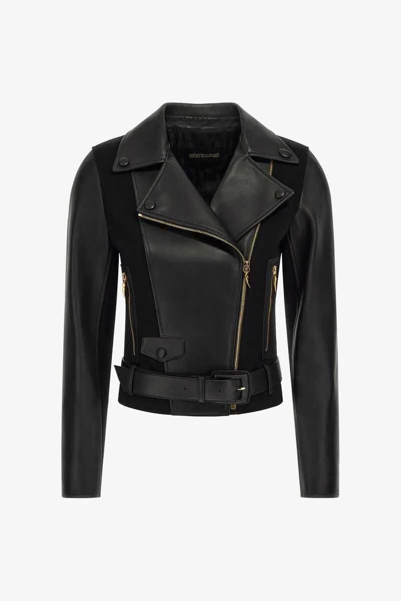 Roberto Cavalli Leather Biker Jacket