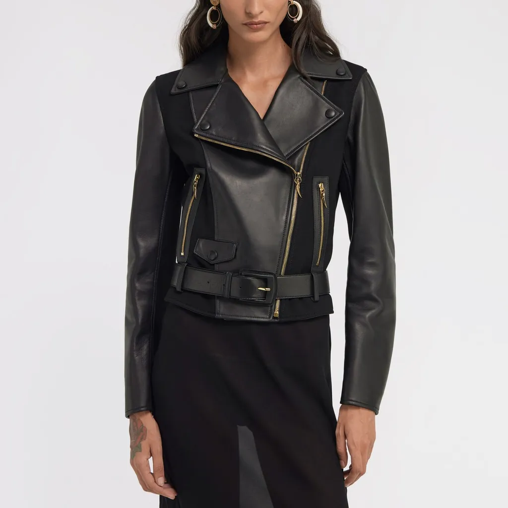 Roberto Cavalli Leather Biker Jacket