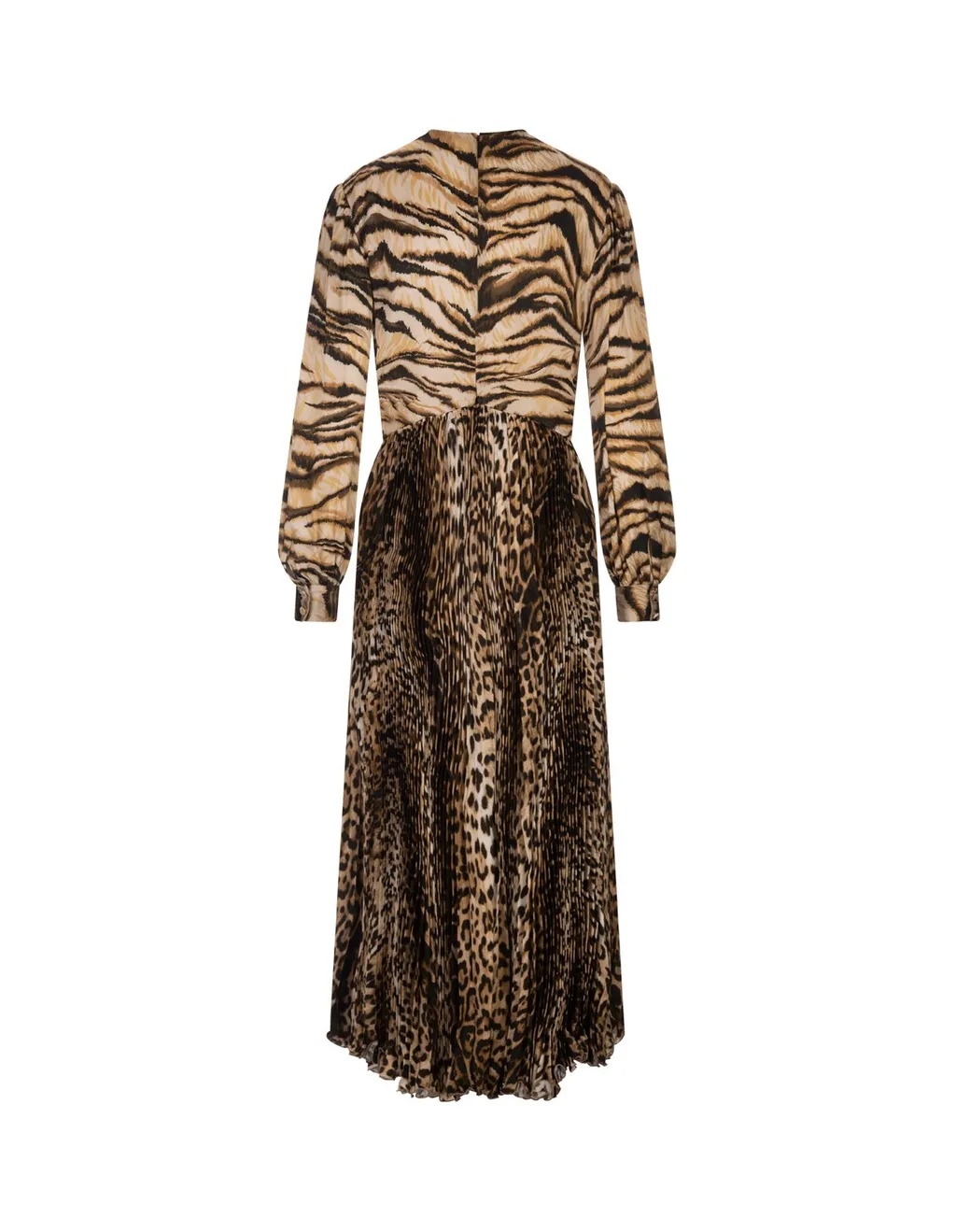 Roberto Cavalli Animal-Print Knot-Font Midi Dress