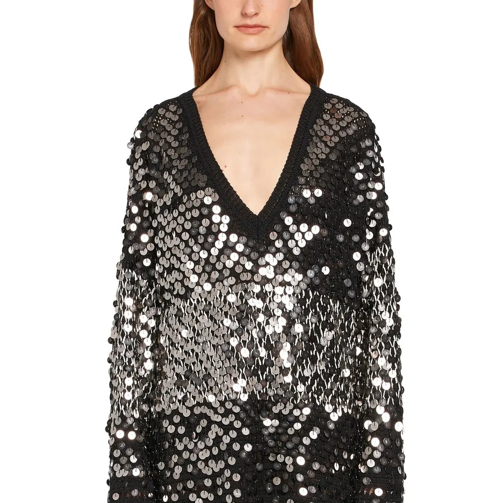 Roberto Cavalli Sequin Embroidered Sweater