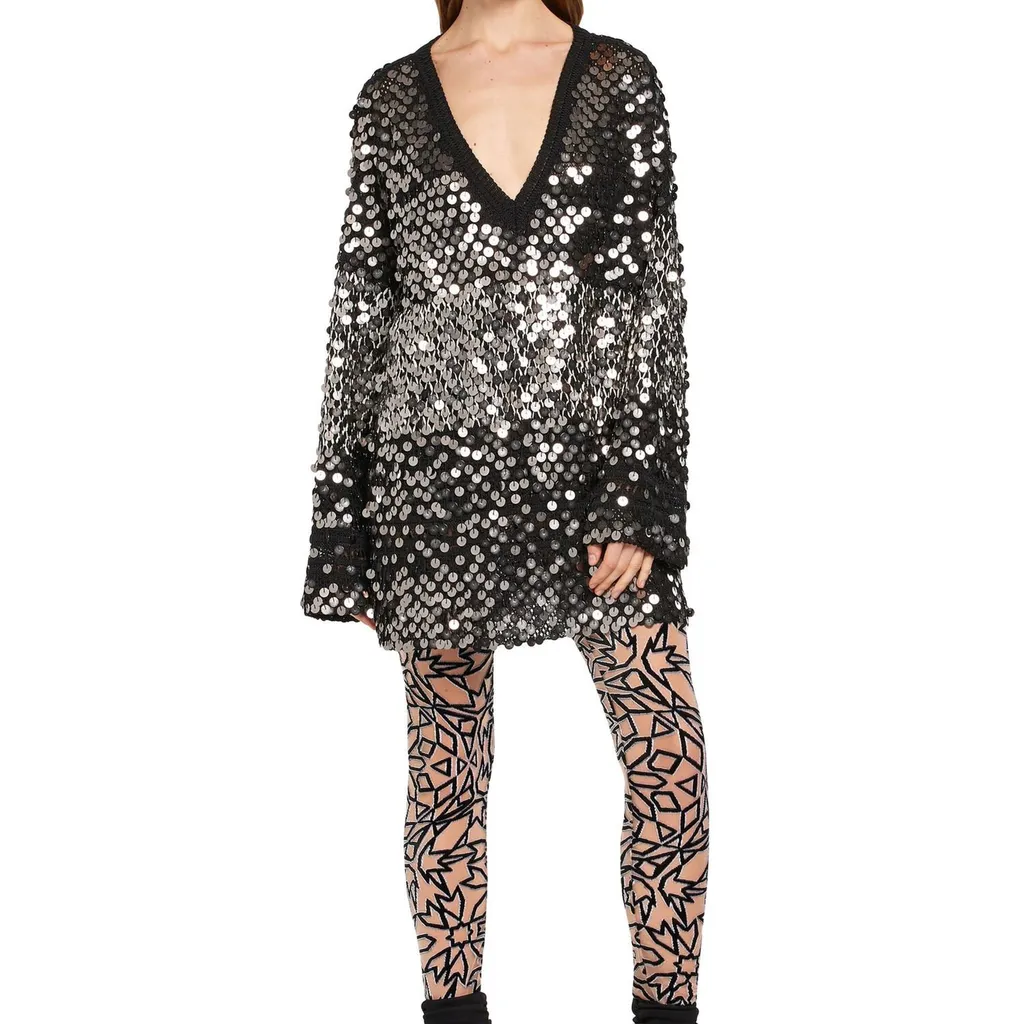 Roberto Cavalli Sequin Embroidered Sweater