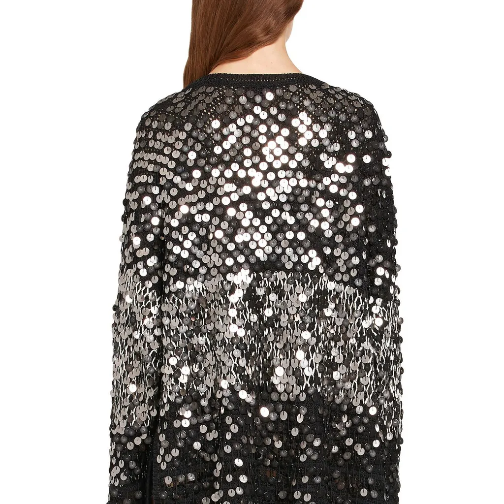 Roberto Cavalli Sequin Embroidered Sweater