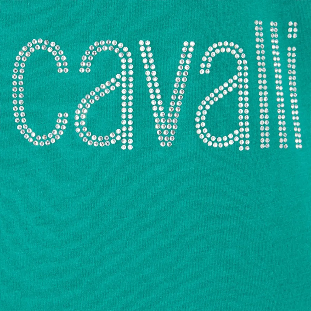 Roberto Cavalli Stud Rc Monogram And Logo T-Shirt