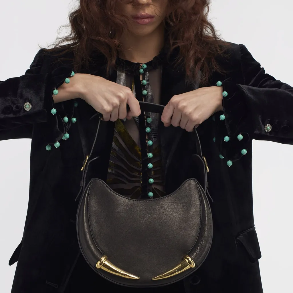 Roberto Cavalli Large Fang Shoulder Bag