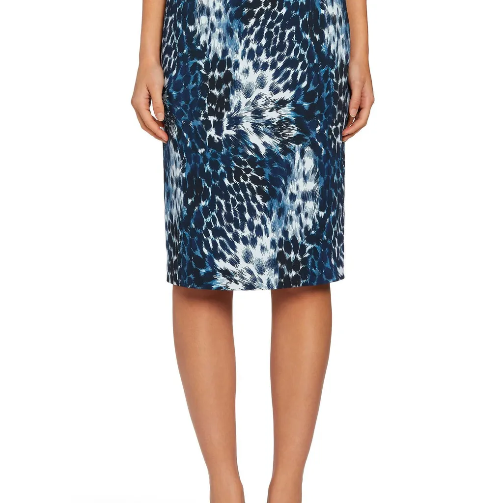 Roberto Cavalli Leopard Print Fitted Skirt