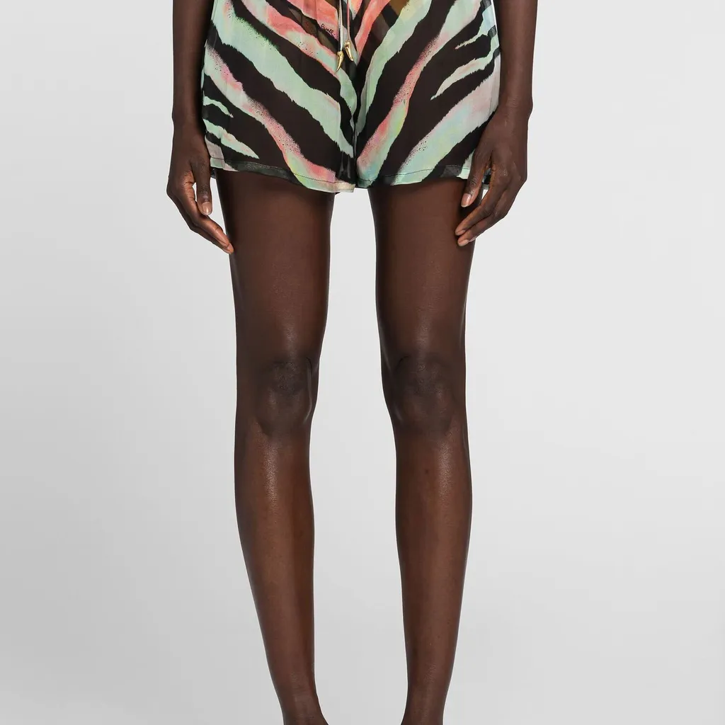 Roberto Cavalli Zebra Print Shorts