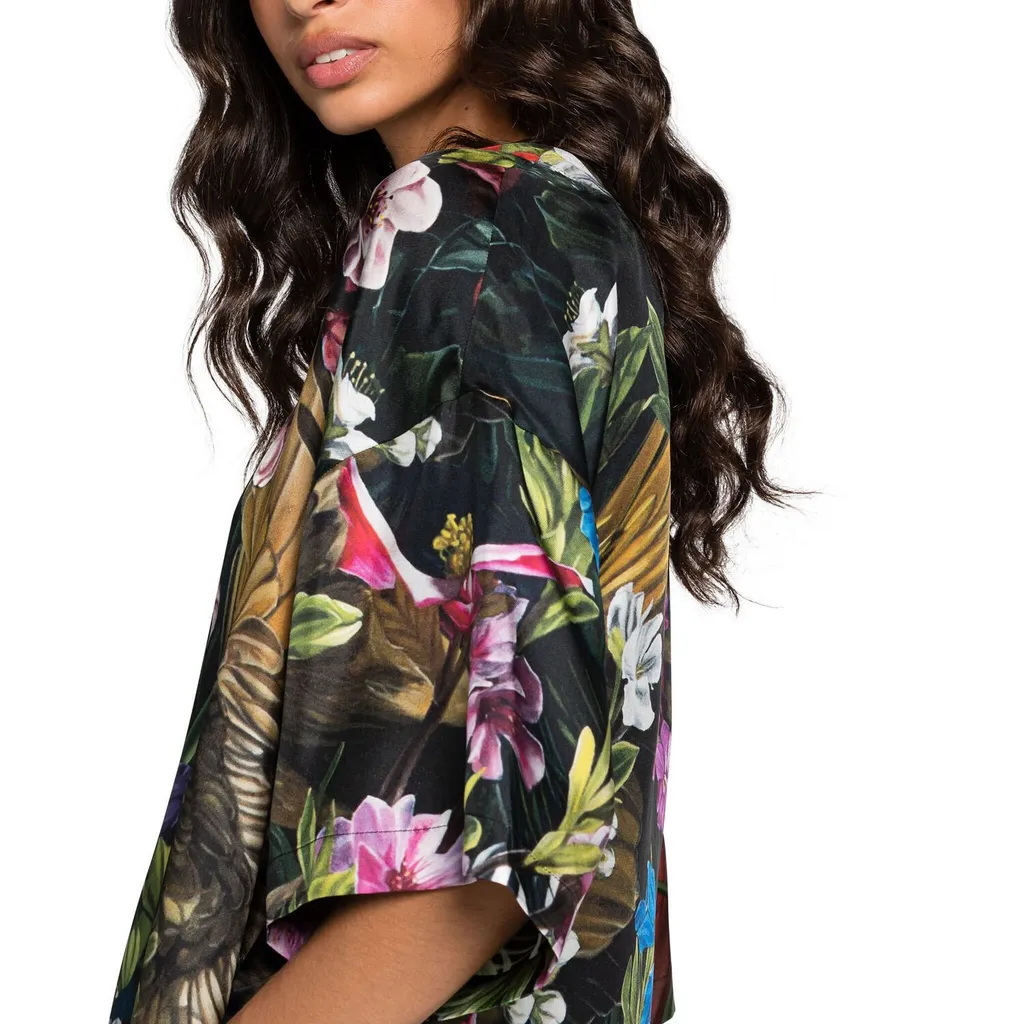 Roberto Cavalli Floral And Leopard Print Dress